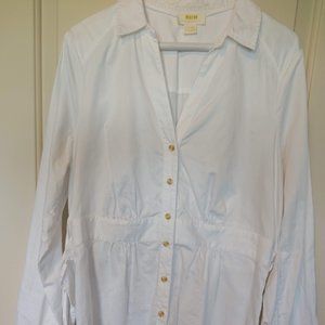 Maeve White Tie-Waist Tunic